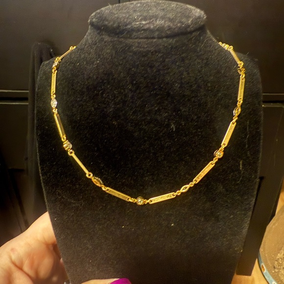 Anthropologie Demi fine 14K gold plated necklace NWT - Picture 6 of 6